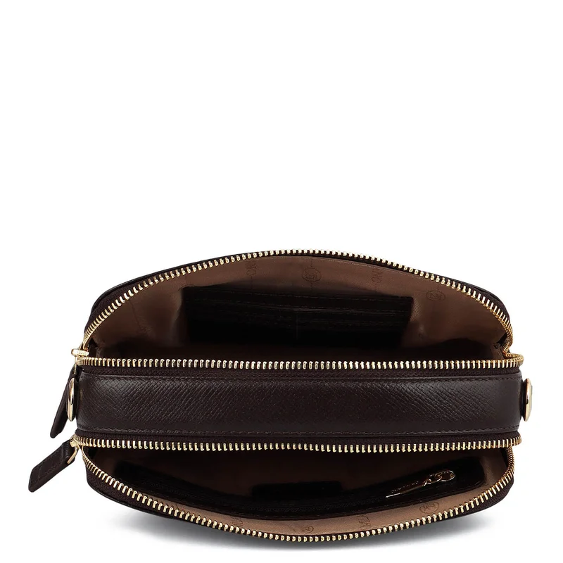 Da Milano Chocolate Small Franzy Leather Sling - Chocolate for Women | Best Price UAE